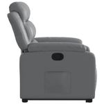 Casa si Gradina - Mobilier - Scaune si fotolii - Fotolii - Fotoliu rabatabil cu ridicare, gri, piele ecologica - Infinity.ro