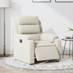 Casa si Gradina - Mobilier - Scaune si fotolii - Fotolii - Fotoliu rabatabil electric, crem, catifea - Infinity.ro