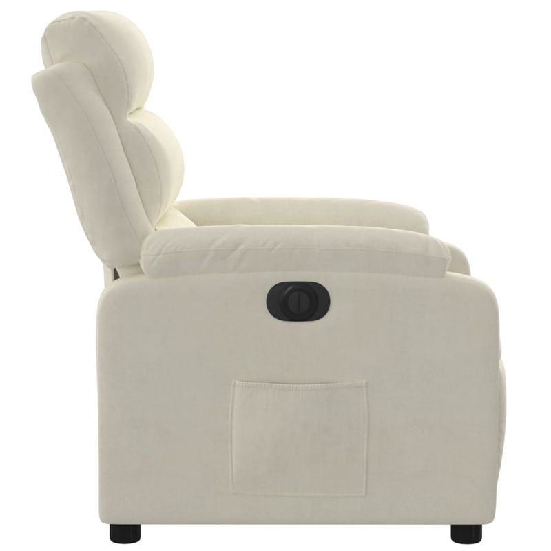 Casa si Gradina - Mobilier - Scaune si fotolii - Fotolii - Fotoliu rabatabil electric, crem, catifea - Infinity.ro