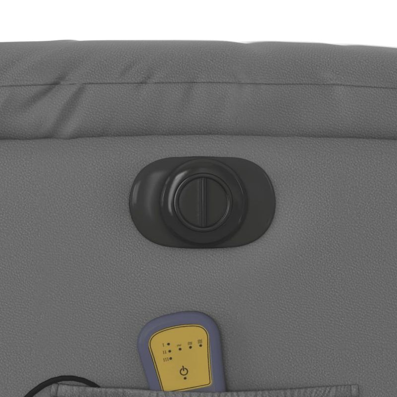 Ingrijire personala si Cosmetice - Sanatate si wellness - Articole wellness - Fotolii de masaj - Fotoliu masaj rabatabil electric cu ridicare, gri, piele eco - Infinity.ro