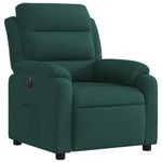 Casa si Gradina - Mobilier - Scaune si fotolii - Fotolii - Fotoliu rabatabil electric, verde inchis, catifea - Infinity.ro