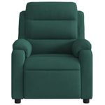 Casa si Gradina - Mobilier - Scaune si fotolii - Fotolii - Fotoliu rabatabil electric, verde inchis, catifea - Infinity.ro