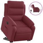 Casa si Gradina - Mobilier - Scaune si fotolii - Fotolii - Fotoliu electric rabatabil cu ridicare, rosu vin, textil - Infinity.ro