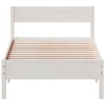 Casa si Gradina - Mobilier - Paturi si accesorii - Paturi - Cadru de pat cu tablie, alb, 90x190 cm, lemn masiv pin - Infinity.ro