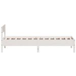 Casa si Gradina - Mobilier - Paturi si accesorii - Paturi - Cadru de pat cu tablie, alb, 90x190 cm, lemn masiv pin - Infinity.ro