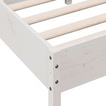 Casa si Gradina - Mobilier - Paturi si accesorii - Paturi - Cadru de pat cu tablie, alb, 90x190 cm, lemn masiv pin - Infinity.ro