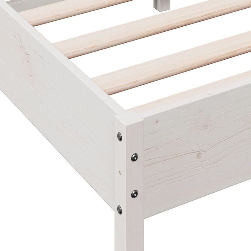 Casa si Gradina - Mobilier - Paturi si accesorii - Paturi - Cadru de pat cu tablie, alb, 90x190 cm, lemn masiv pin - Infinity.ro
