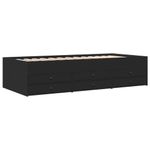 Casa si Gradina - Mobilier - Paturi si accesorii - Paturi - Cadru de pat cu sertare, negru, 100x200 cm, lemn prelucrat - Infinity.ro