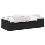 Casa si Gradina - Mobilier - Paturi si accesorii - Paturi - Cadru de pat cu sertare, negru, 100x200 cm, lemn prelucrat - Infinity.ro