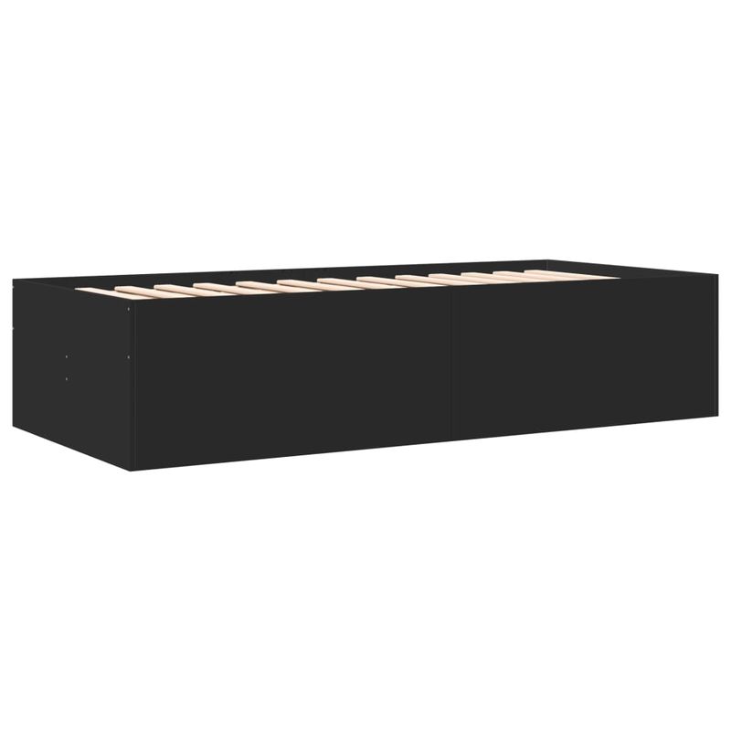 Casa si Gradina - Mobilier - Paturi si accesorii - Paturi - Cadru de pat cu sertare, negru, 100x200 cm, lemn prelucrat - Infinity.ro