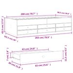 Casa si Gradina - Mobilier - Paturi si accesorii - Paturi - Cadru de pat cu sertare, negru, 100x200 cm, lemn prelucrat - Infinity.ro