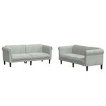 Casa si Gradina - Mobilier - Seturi de mobilier - Seturi living - Set canapea, 2 piese, gri deschis, catifea - Infinity.ro