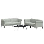 Casa si Gradina - Mobilier - Seturi de mobilier - Seturi living - Set canapea, 2 piese, gri deschis, catifea - Infinity.ro
