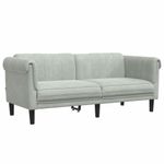 Casa si Gradina - Mobilier - Seturi de mobilier - Seturi living - Set canapea, 2 piese, gri deschis, catifea - Infinity.ro
