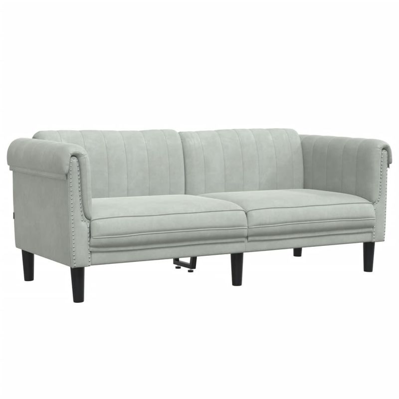 Casa si Gradina - Mobilier - Seturi de mobilier - Seturi living - Set canapea, 2 piese, gri deschis, catifea - Infinity.ro