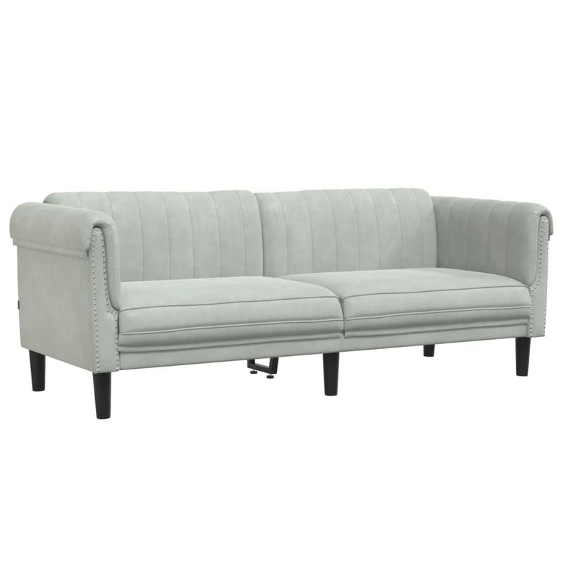 Casa si Gradina - Mobilier - Seturi de mobilier - Seturi living - Set canapea, 2 piese, gri deschis, catifea - Infinity.ro