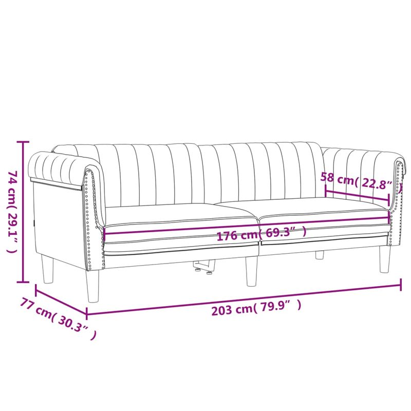 Casa si Gradina - Mobilier - Seturi de mobilier - Seturi living - Set canapea, 2 piese, gri deschis, catifea - Infinity.ro