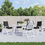 Casa si Gradina - Textile si covoare - Perne si pilote - Perne decorative - Perne scaun cu spatar mic, 4 buc., negru carouri, textil oxford - Infinity.ro