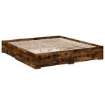 Casa si Gradina - Mobilier - Paturi si accesorii - Paturi - Cadru de pat cu sertare stejar fumuriu 180x200cm lemn prelucrat - Infinity.ro
