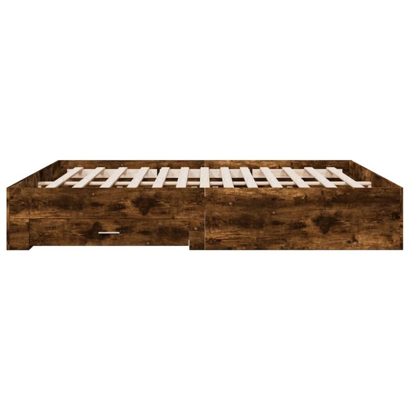 Casa si Gradina - Mobilier - Paturi si accesorii - Paturi - Cadru de pat cu sertare stejar fumuriu 180x200cm lemn prelucrat - Infinity.ro