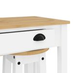 Casa si Gradina - Mobilier - Seturi de mobilier - Seturi bucatarie - Set mobilier de bar, 5 piese, alb, lemn masiv de pin - Infinity.ro