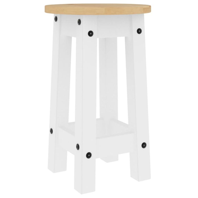 Casa si Gradina - Mobilier - Seturi de mobilier - Seturi bucatarie - Set mobilier de bar, 5 piese, alb, lemn masiv de pin - Infinity.ro