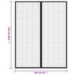 Casa si Gradina - Textile si covoare - Perdele si draperii - Perdele - Perdele de usa anti-insecte cu magnet, 2 buc., negru 230x160 cm - Infinity.ro