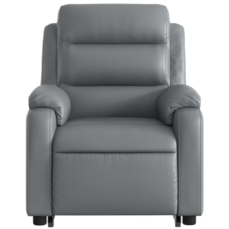 Casa si Gradina - Mobilier - Scaune si fotolii - Fotolii - Fotoliu rabatabil cu ridicare, gri, piele ecologica - Infinity.ro