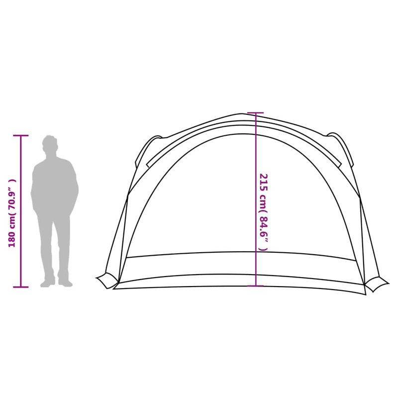 Sport si Outdoor - Camping - Corturi camping - Cort de petrecere, albastru, 360x360x215 cm, tafta 185T - Infinity.ro