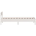 Casa si Gradina - Mobilier - Paturi si accesorii - Paturi - Cadru de pat cu tablie, alb, 100x200 cm, lemn masiv pin - Infinity.ro