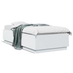 Casa si Gradina - Mobilier - Paturi si accesorii - Paturi - Cadru de pat, alb, 100x200 cm, lemn prelucrat - Infinity.ro