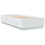 Casa si Gradina - Mobilier - Paturi si accesorii - Paturi - Cadru de pat, alb, 100x200 cm, lemn prelucrat - Infinity.ro