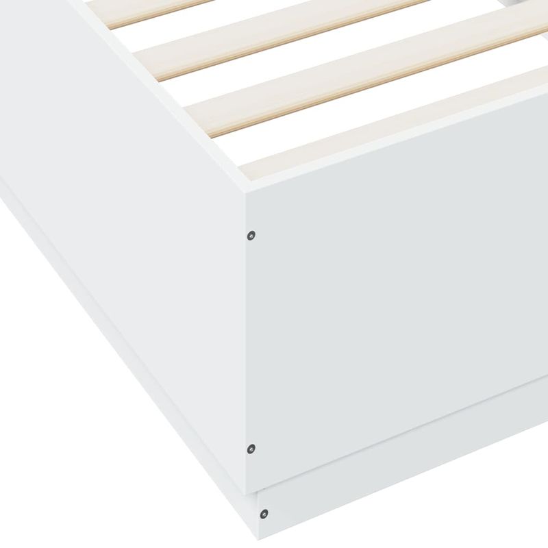 Casa si Gradina - Mobilier - Paturi si accesorii - Paturi - Cadru de pat, alb, 100x200 cm, lemn prelucrat - Infinity.ro