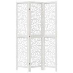 Casa si Gradina - Decoratiuni - Pereti despartitori si paravane - Paravan camera 3 panouri, alb, lemn masiv paulownia - Infinity.ro