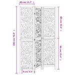 Casa si Gradina - Decoratiuni - Pereti despartitori si paravane - Paravan camera 3 panouri, alb, lemn masiv paulownia - Infinity.ro