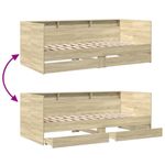 Casa si Gradina - Mobilier - Paturi si accesorii - Paturi - Cadru pat cu sertare, stejar sonoma, 90x190 cm, lemn prelucrat - Infinity.ro