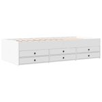 Casa si Gradina - Mobilier - Paturi si accesorii - Paturi - Cadru pat de zi cu sertare, alb, 90x190 cm, lemn prelucrat - Infinity.ro