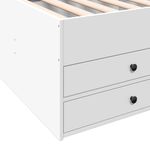 Casa si Gradina - Mobilier - Paturi si accesorii - Paturi - Cadru pat de zi cu sertare, alb, 90x190 cm, lemn prelucrat - Infinity.ro