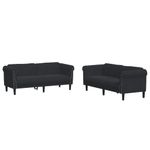 Casa si Gradina - Mobilier - Canapele si coltare - Canapele - Set canapea 2 piese, negru, catifea - Infinity.ro
