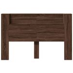 Casa si Gradina - Mobilier - Paturi si accesorii - Accesorii paturi - Tablie de pat cu dulap si LED, stejar maro, 160x16,5x103,5 cm - Infinity.ro