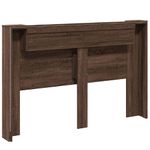 Casa si Gradina - Mobilier - Paturi si accesorii - Accesorii paturi - Tablie de pat cu dulap si LED, stejar maro, 160x16,5x103,5 cm - Infinity.ro