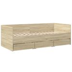 Casa si Gradina - Mobilier - Paturi si accesorii - Paturi - Cadru pat cu sertare, stejar sonoma, 75x190 cm lemn prelucrat - Infinity.ro