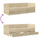 Casa si Gradina - Mobilier - Paturi si accesorii - Paturi - Cadru pat cu sertare, stejar sonoma, 75x190 cm lemn prelucrat - Infinity.ro