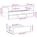 Casa si Gradina - Mobilier - Paturi si accesorii - Paturi - Cadru pat cu sertare, stejar sonoma, 75x190 cm lemn prelucrat - Infinity.ro