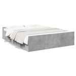 Casa si Gradina - Mobilier - Paturi si accesorii - Paturi - Cadru de pat cu sertare, gri beton, 160x200 cm, lemn prelucrat - Infinity.ro