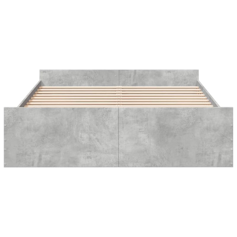 Casa si Gradina - Mobilier - Paturi si accesorii - Paturi - Cadru de pat cu sertare, gri beton, 160x200 cm, lemn prelucrat - Infinity.ro