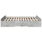 Casa si Gradina - Mobilier - Paturi si accesorii - Paturi - Cadru de pat cu sertare, gri beton, 160x200 cm, lemn prelucrat - Infinity.ro