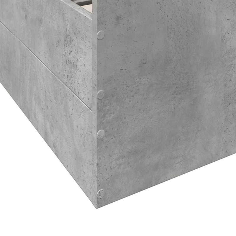 Casa si Gradina - Mobilier - Paturi si accesorii - Paturi - Cadru de pat cu sertare, gri beton, 160x200 cm, lemn prelucrat - Infinity.ro