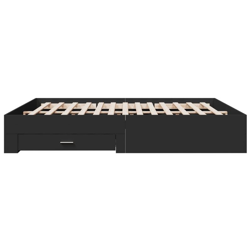 Casa si Gradina - Mobilier - Paturi si accesorii - Paturi - Cadru de pat cu sertare, negru, 180x200 cm, lemn prelucrat - Infinity.ro