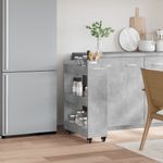 Casa si Gradina - Mobilier - Dulapuri si sifoniere - Dulapuri - Dulap cu roti, gri beton, 60x22x79 cm, lemn prelucrat - Infinity.ro